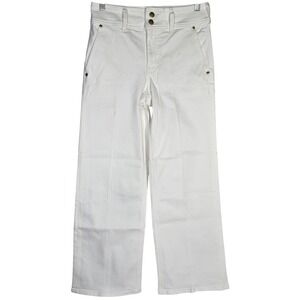 J. Crew Slim-wide‎ jean with stacked buttons in White Denim CH887 25 NWT